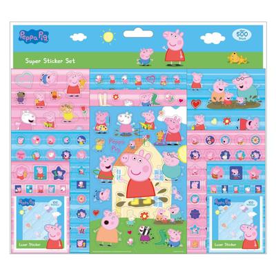 Undercover Super stickerset peppa pig, 500dlg.