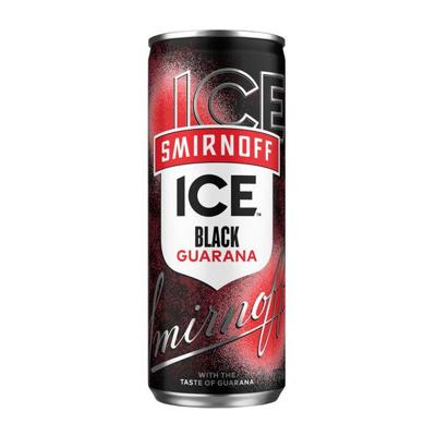 Smirnoff ice black guarana blik 25 cl