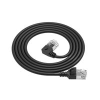 ACT DA1901 U/FTP CAT6A LSZH Slimline Patchkabel | RJ45 Connectoren Recht naar 90° Haaks Links | Zwart | 1 meter - thumbnail