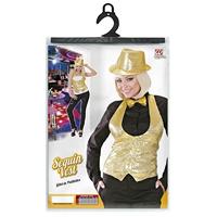 Gouden Glitter Gilet Dames - thumbnail
