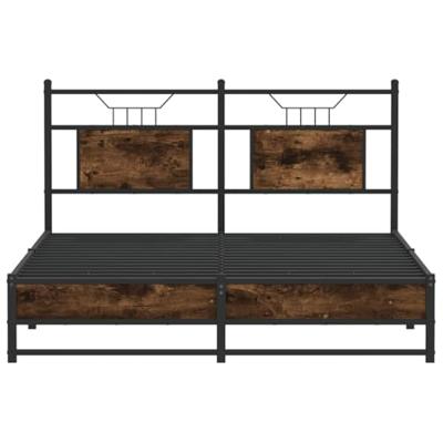 Bedframe zonder matras hout gerookt eikenkleurig 140x200 cm Bedframe zonder matras hout gerookt eikenkleurig 140x200 cm