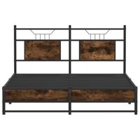 Bedframe zonder matras hout gerookt eikenkleurig 140x200 cm - thumbnail