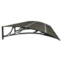 VidaXL Deurluifel 400x100 cm polycarbonaat zwart - thumbnail
