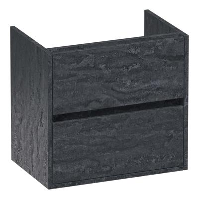 Brauer Adore - Onderkast Ondiep - 60 cm - met 2 Softclose Lades Greeploos en 1 Sifon Uitsparing - Damascus