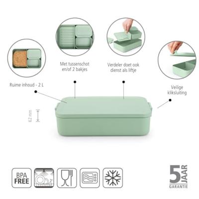 Brabantia Make & Take Bento Lunchbox L Jade Groen