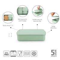 Brabantia Make & Take Bento Lunchbox L Jade Groen - thumbnail