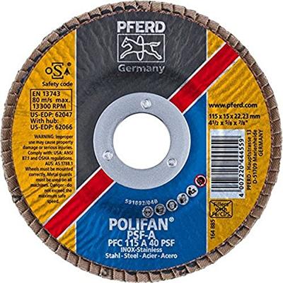 PFERD TOOLS 67748115 A Psf Steelox Lamellenschijf Diameter 115 mm Boordiameter 22.23 mm 10 stuk(s)