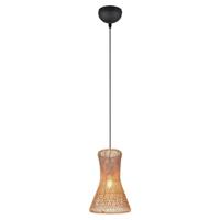 Trio Design hanglampBijou zwart met rotan Ø20cm - R31831026 - thumbnail