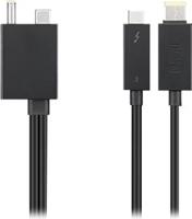Split Cable - Thunderbolt-kabel (M) (M) - Thunderbolt 3 - 67 cm - zwart - CRU - voor ThinkPad L13 Gen 2; L13 Yoga Gen 2; P17 Gen 2; T14 Gen 2; T15g Gen 2; X1 Extreme Gen 4 - thumbnail