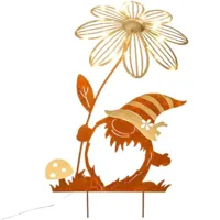 Tuinsteker kabouter LED op batterij 51 cm | 10 stuks - thumbnail