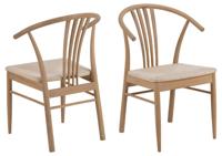 Bendt Eetkamerstoel 'Emil' Eiken whitewash - thumbnail