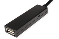 VALUE USB 2.0 Verleng kabel met actieve Repeater, A - C, zwart, 20 m - thumbnail