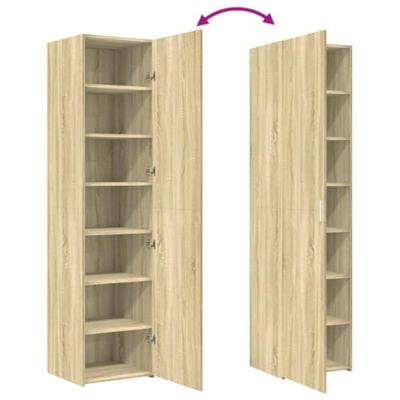 Hoge kast 45x42,5x185 cm bewerkt hout sonoma eikenkleurig