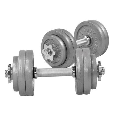 Dumbellset 30 kg Gietijzer - Schroefsluiting