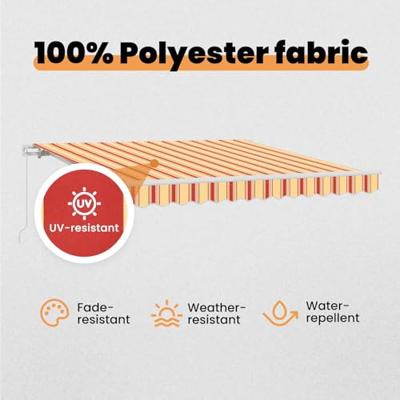 VidaXL Markies geel en oranje 350 x 250 x 165 cm polyester