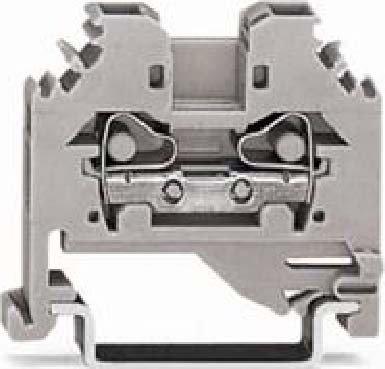 WAGO 281-101 Doorgangsklem 6 mm Spanveer Toewijzing: L Grijs 100 stuk(s)