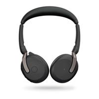 Jabra Evolve2 65 Flex Link380c UC On Ear headset Bluetooth Stereo Zwart Noise Cancelling Headset, Microfoon uitschakelbaar (mute), Volumeregeling, Inductie, - thumbnail