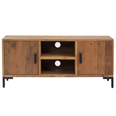 Tv-meubel 110x35x48 cm massief grenenhout bruin Tv-meubel 110x35x48 cm massief grenenhout bruin