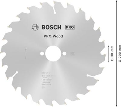 Bosch Accessoires Cirkelzaagblad Optiline Wood 200 x 30 x 2,8 mm, 24 1st - 2608640618 - thumbnail