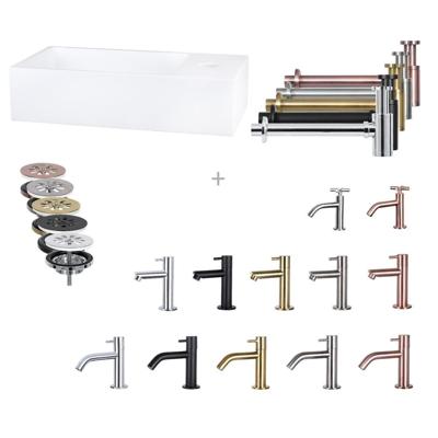 Fonteinset Differnz Mix En Match Solid Surface 36x18.5x9 cm Wit Differnz