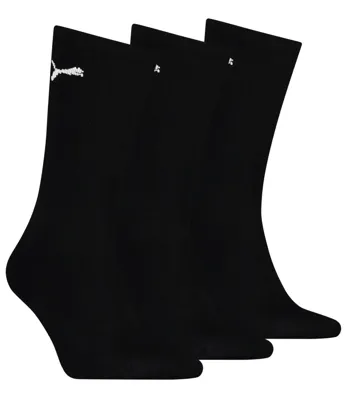 3-paar Crew sport sokken - Light - Ademende sport sokken dames & heren - Zwart - Wit - Blauw