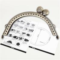 Creativ Company Portemonnee gesp kit, afm 8 cm, geborsteld messing, 1 stuk - thumbnail