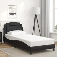 Bedframe "Viana" zonder matras kunstleer zwart 90x200 cm - thumbnail