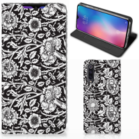 Xiaomi Mi 9 Smart Cover Black Flowers - thumbnail