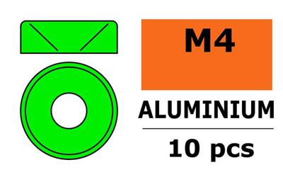 Sluitring M4 "Groen" voor verzonken schroeven, Aluminium (10st)