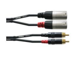 Cordial 3 m REAN XLR Male/Cinch Adapterkabel