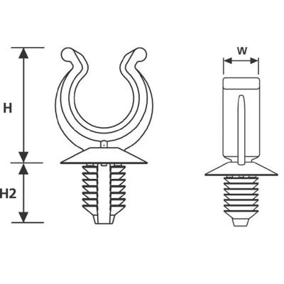 HellermannTyton 151-14314 CTC4.5FT6LG-HIRHS-BK Houder voor beschermslang Zwart 1 stuk(s) HellermannTyton 151-14314 CTC4.5FT6LG-HIRHS-BK Houder voor beschermslang Zwart 1 stuk(s)
