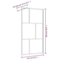 Inloopdouchewand transparant 115x195 cm ESG-glas rood - thumbnail