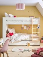 Stapelbed kind 90x190cm met laden en bibliotheek - IDAHO wit - thumbnail