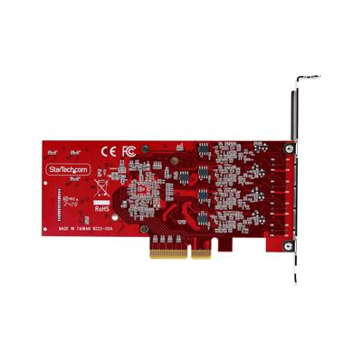 USB-kabel Startech P10Q4C-USB-CARD Rood