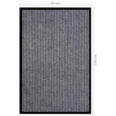 VidaXL Deurmat 80x120 cm gestreept grijs