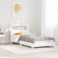 Bedframe zonder matras massief grenenhout wit 90x190 cm - thumbnail