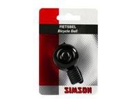 Simson fietsbel mini 32mm, flex-band bevestiging zwart - thumbnail