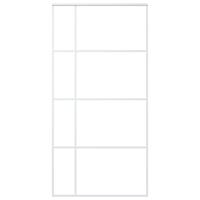 VidaXL Schuifdeur 102,5x205 cm mat esg-glas en aluminium wit - thumbnail