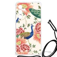 Case Anti-shock voor Samsung Galaxy A55 Pink Peacock - thumbnail