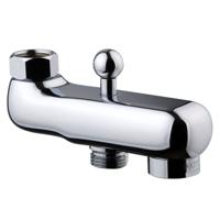 Xellanz Basic opbouw uitloop voor douchekraan met omstelknop 10 cm messing chroom - thumbnail