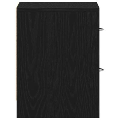 Nachtkastje 40x30x40 cm spaanplaat zwart eikenkleurig