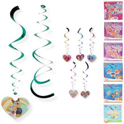 Spiraal hanger 40 cm 6 assorti set van 6 | 24 stuks