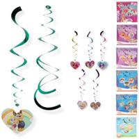 Spiraal hanger 40 cm 6 assorti set van 6 | 24 stuks - thumbnail