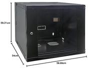 Intellinet 713863 19inch-wandkast (b x h x d) 540 x 593 x 600 mm 12 HE Zwart, Grijs - thumbnail