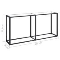 Wandtafel 180x35x75,5 cm gehard glas transparant - thumbnail