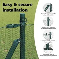 VidaXL Afrasteringspaal groen 25 x 1 m (13 mm gaas) staal - thumbnail