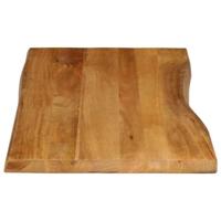 Tafelblad met natuurlijke rand 120x60x2,5 cm massief mangohout - thumbnail