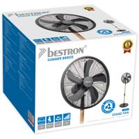 Bestron dfs45wb design statiefventilator (zwart/houtkleur, ø 45 cm | stijlvol hout desgin) - thumbnail