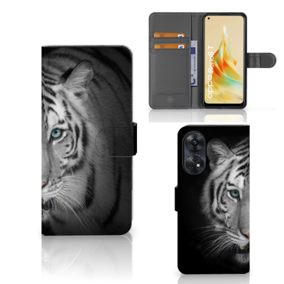 OPPO Reno8 T 4G | Telefoonhoesje | Met pasjeshouder | Tijger