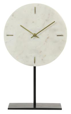 Light & Living Klok 'Moreno' op voet, kleur Wit Marmer